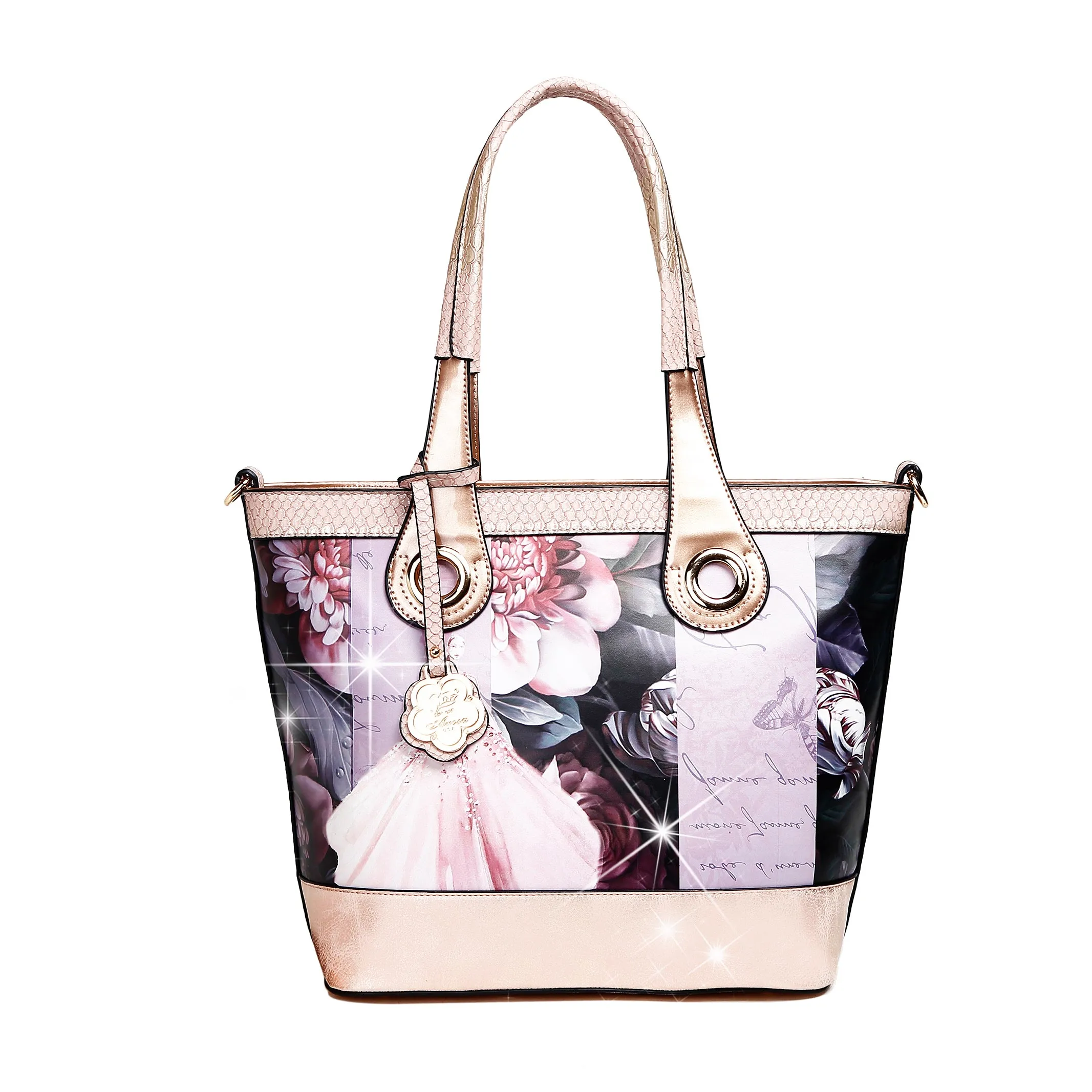 Arosa Elegant Blossoms Tote Bag