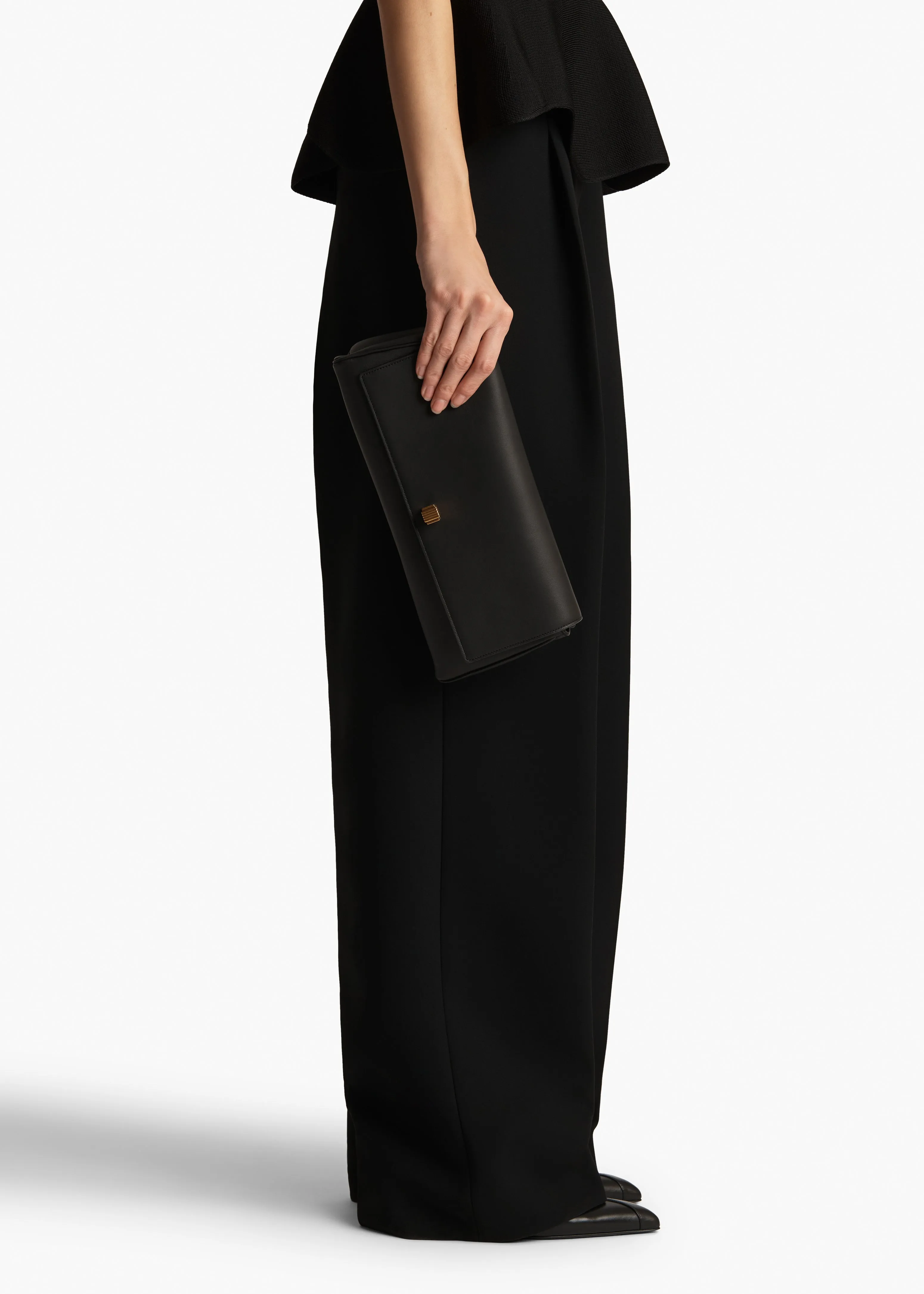 Audrey Clutch in Black Nappa Leather