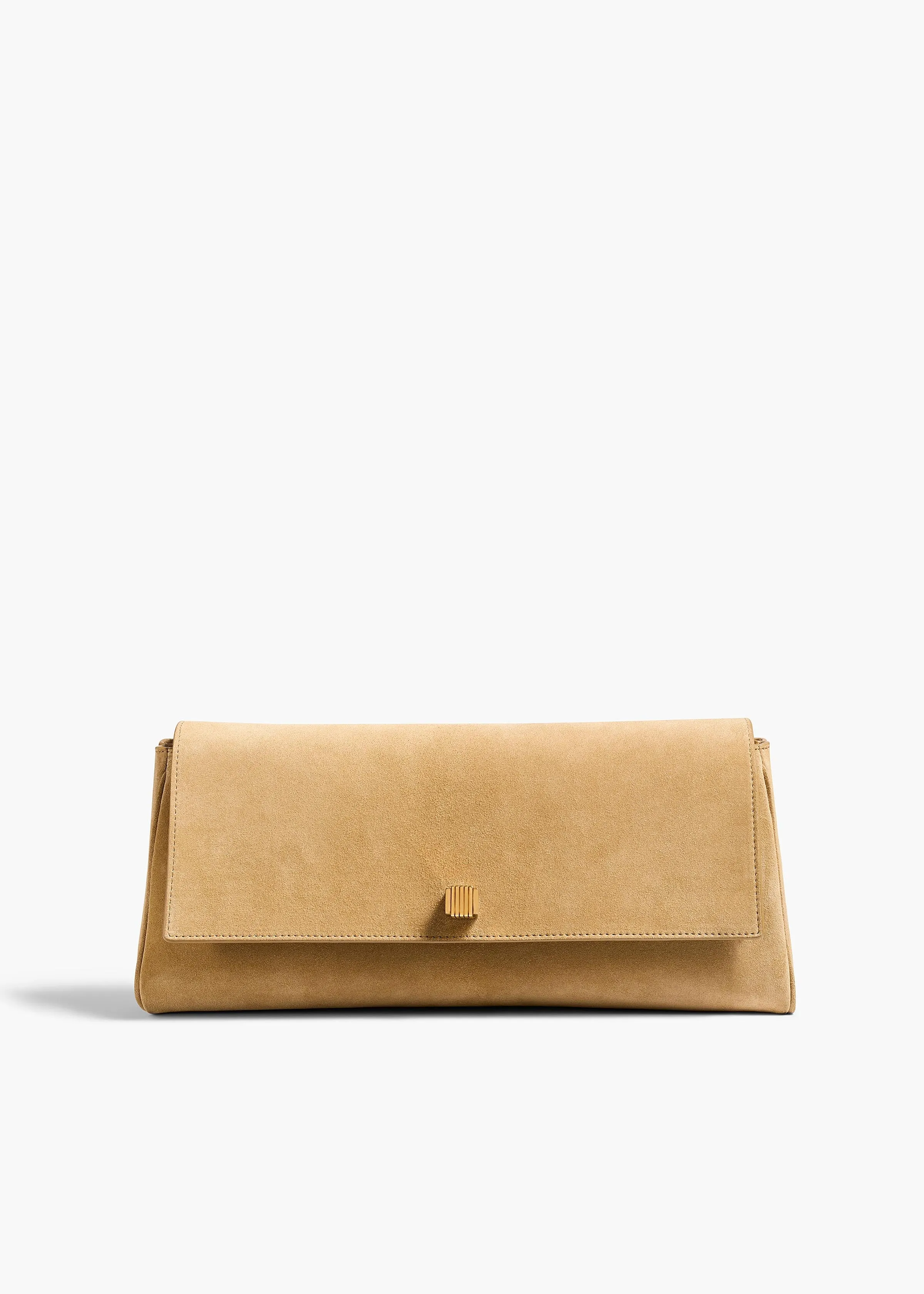 Audrey Clutch in Wheat Suede