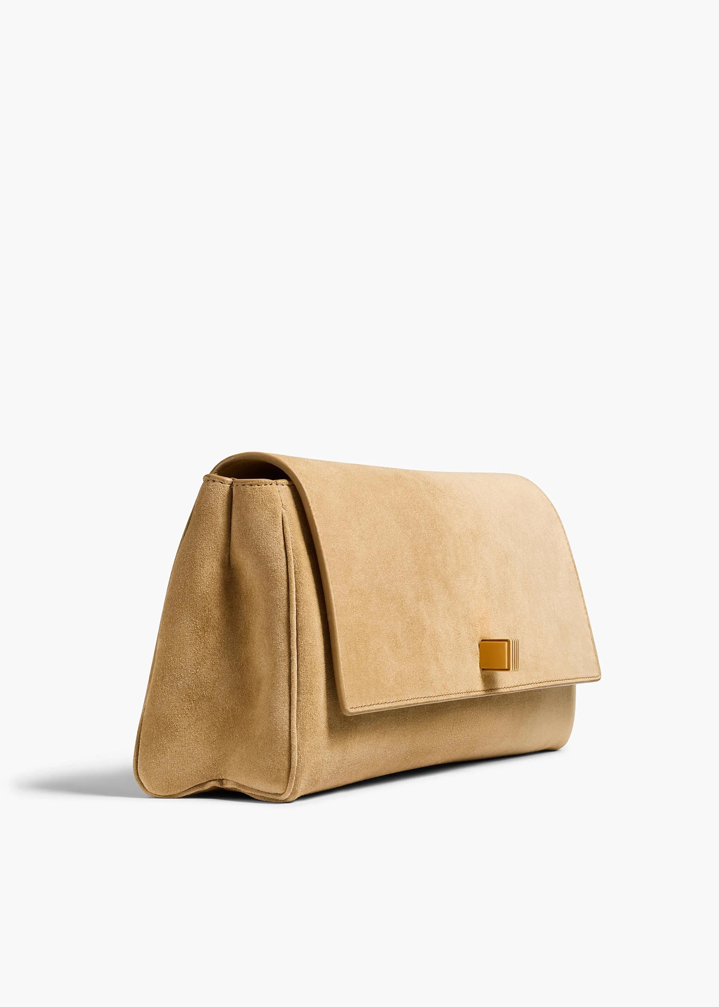 Audrey Clutch in Wheat Suede