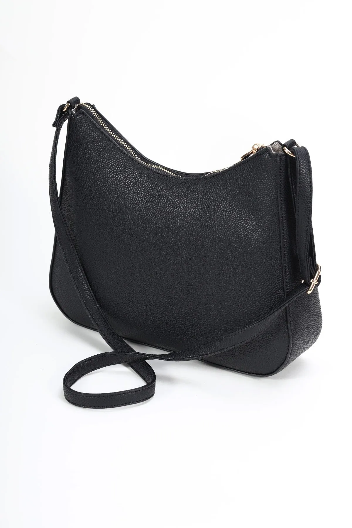 Black Curved Top Tote Bag