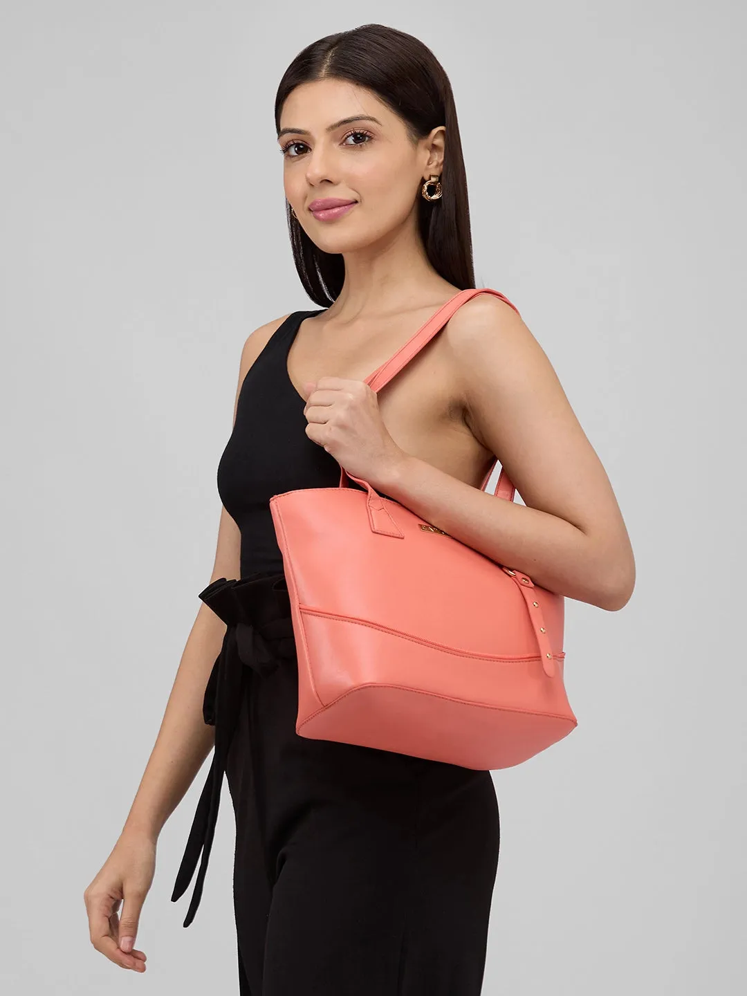 Caprese Nancy Tote Large Coral