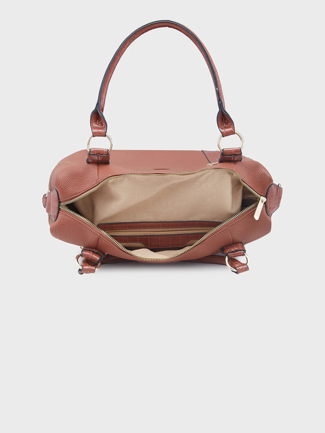 Caprese Nicole Satchel XL Tan