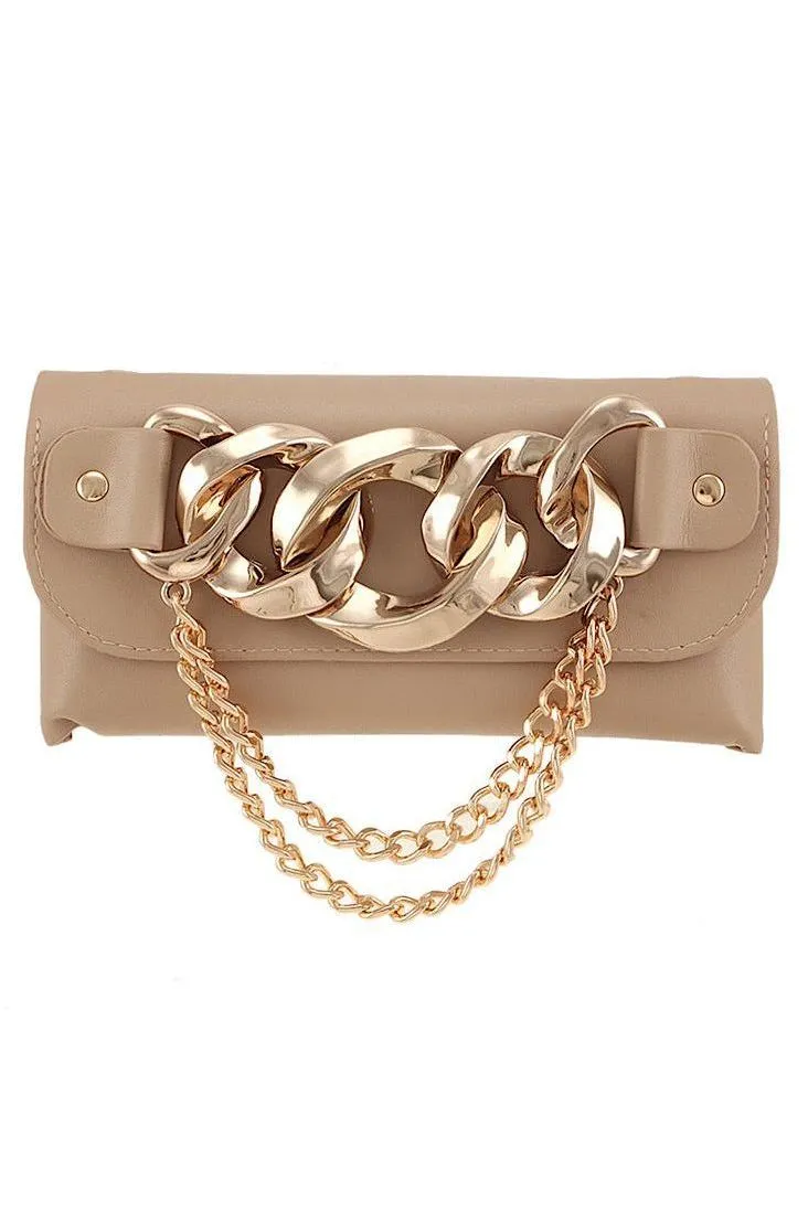 Chain of Fool Clutch Handbag - Pink