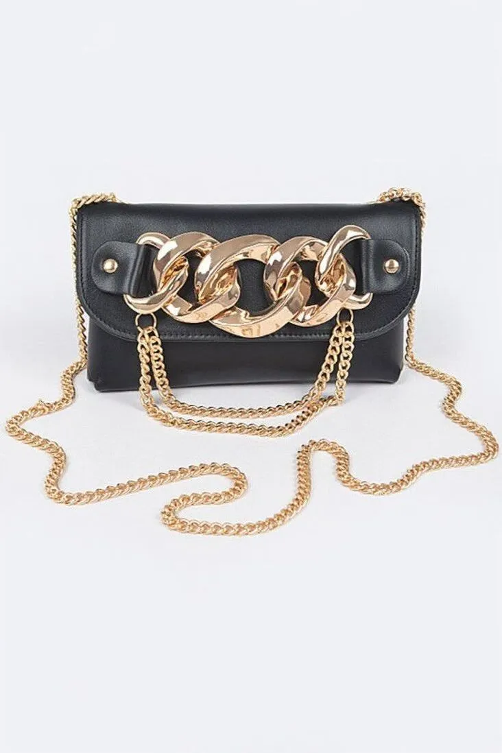 Chain of Fool Clutch Handbag - Pink