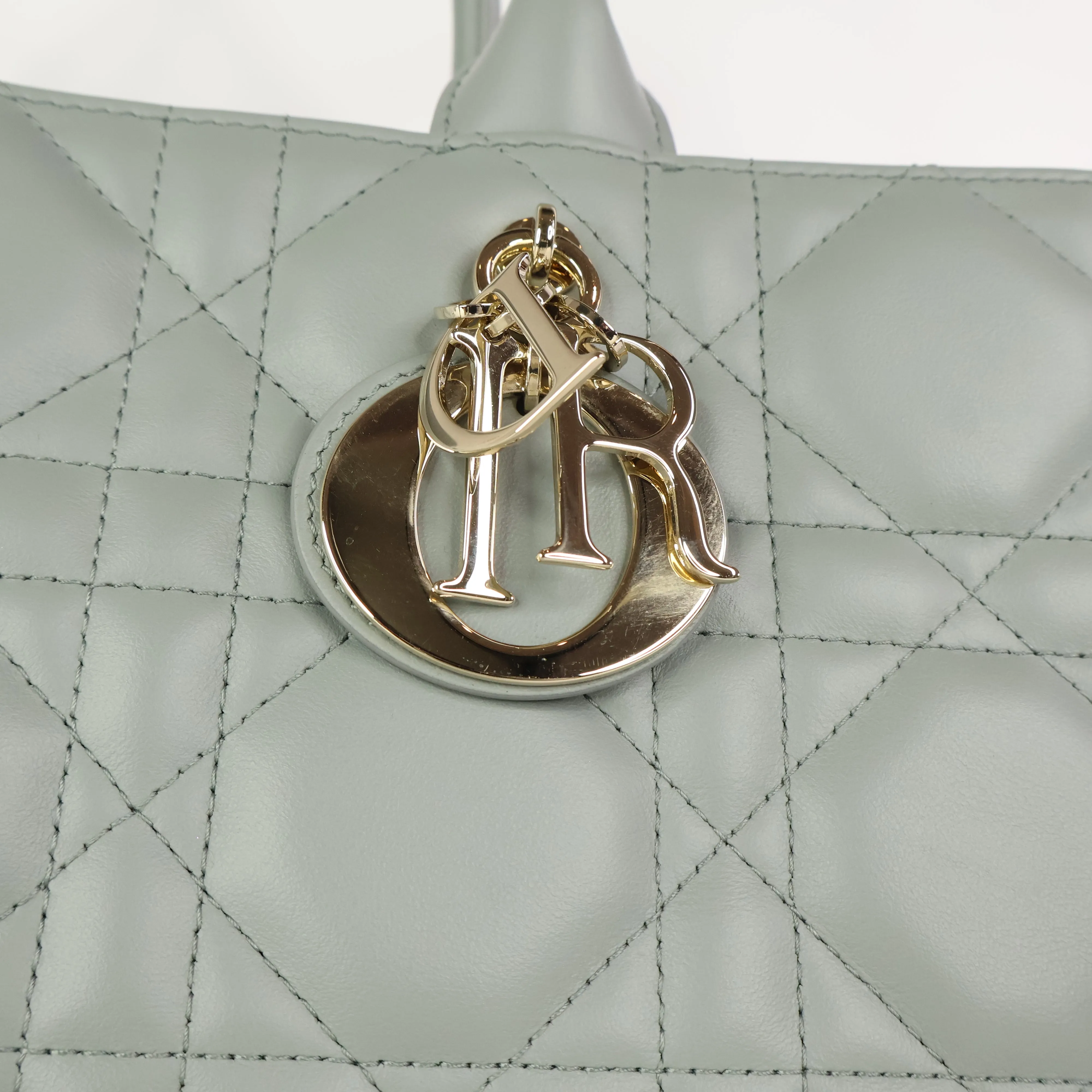 Christian Dior Book Tote Calfskin Stone Grey