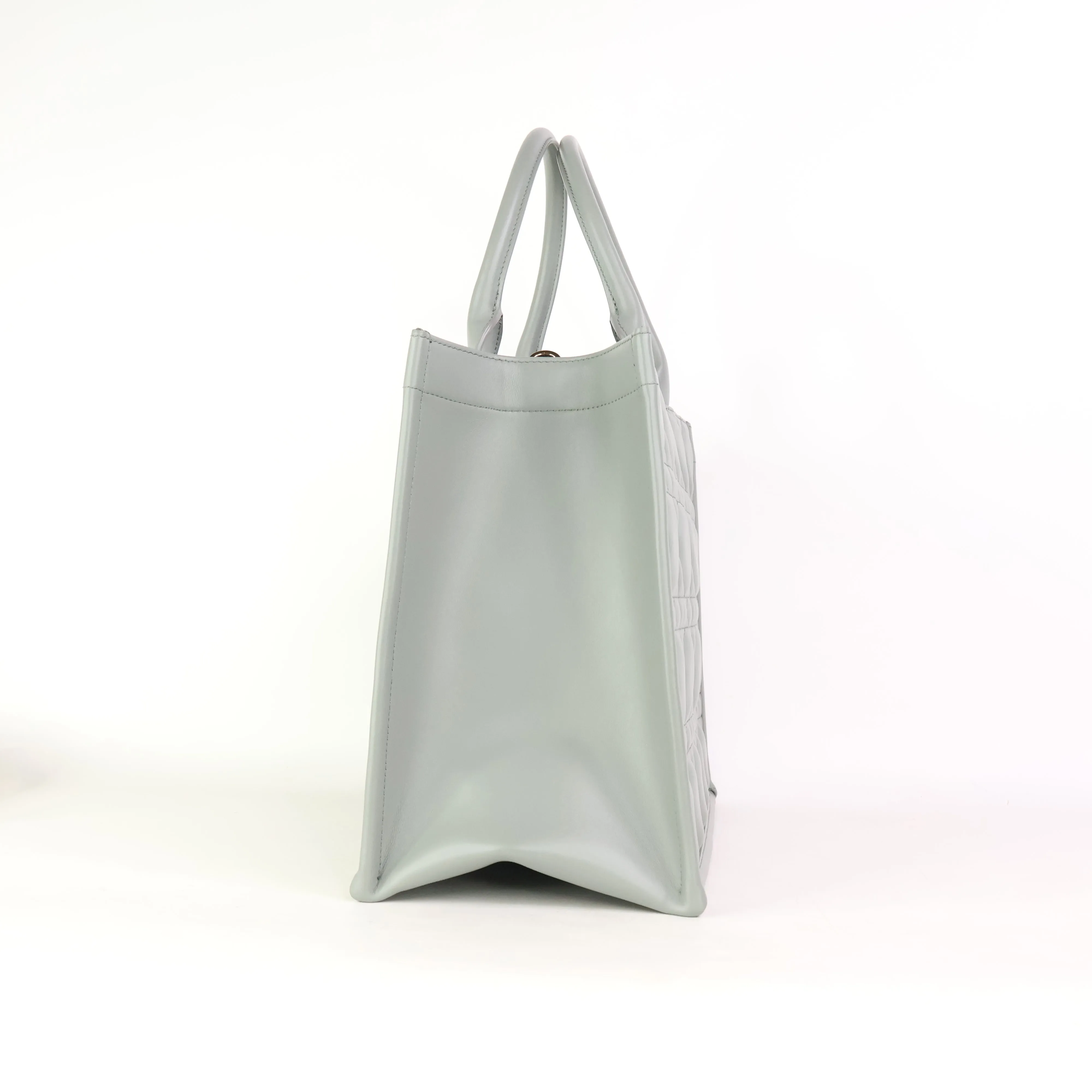 Christian Dior Book Tote Calfskin Stone Grey