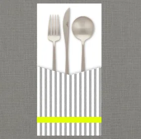 Cotton Stripe (YELLOW) - Cutlery Pouch