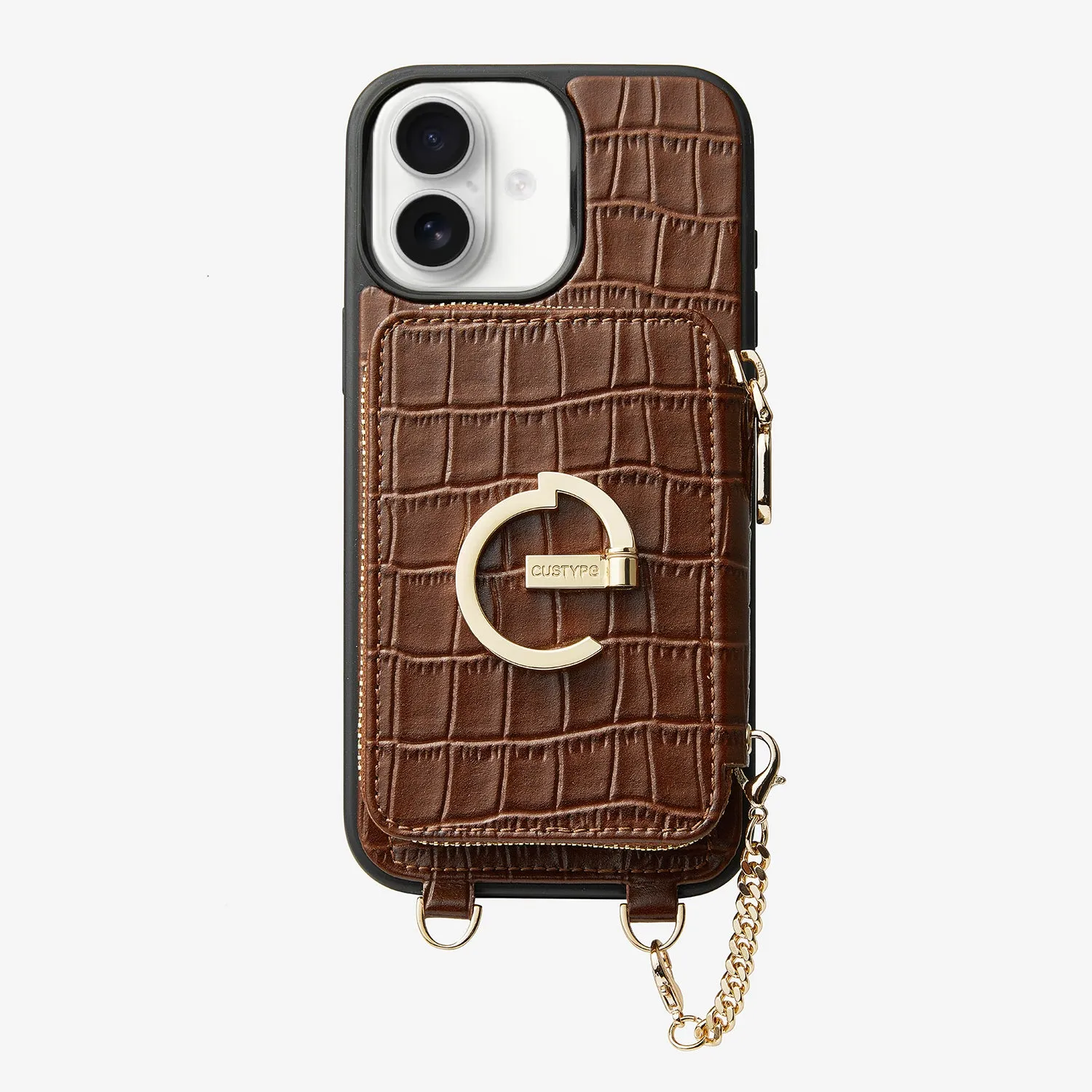 Crocodile Design Set- Detachable Wireless Charging E-stand Wallet Phone Case