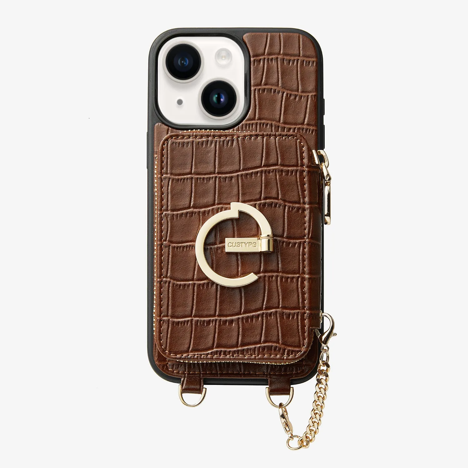 Crocodile Design Set- Detachable Wireless Charging E-stand Wallet Phone Case