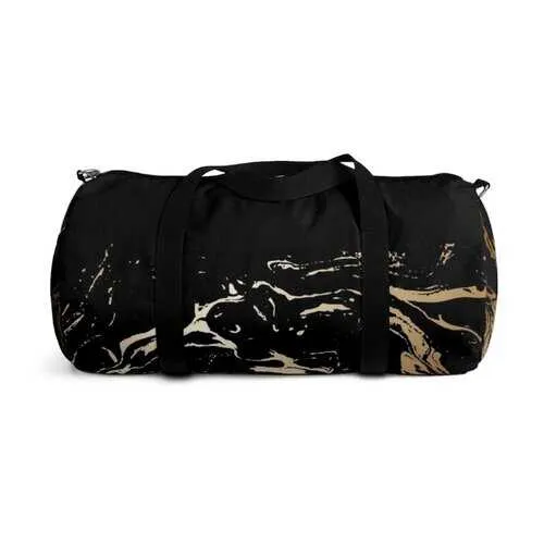 Duffel Bags, Black And Gold Abstract Style Bag