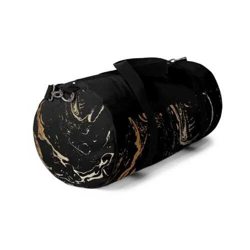 Duffel Bags, Black And Gold Abstract Style Bag