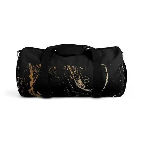 Duffel Bags, Black And Gold Abstract Style Bag