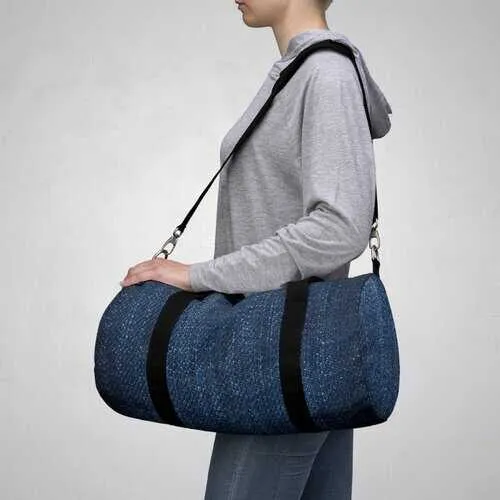 Duffel Bags, Dark Blue Denim Style Bag