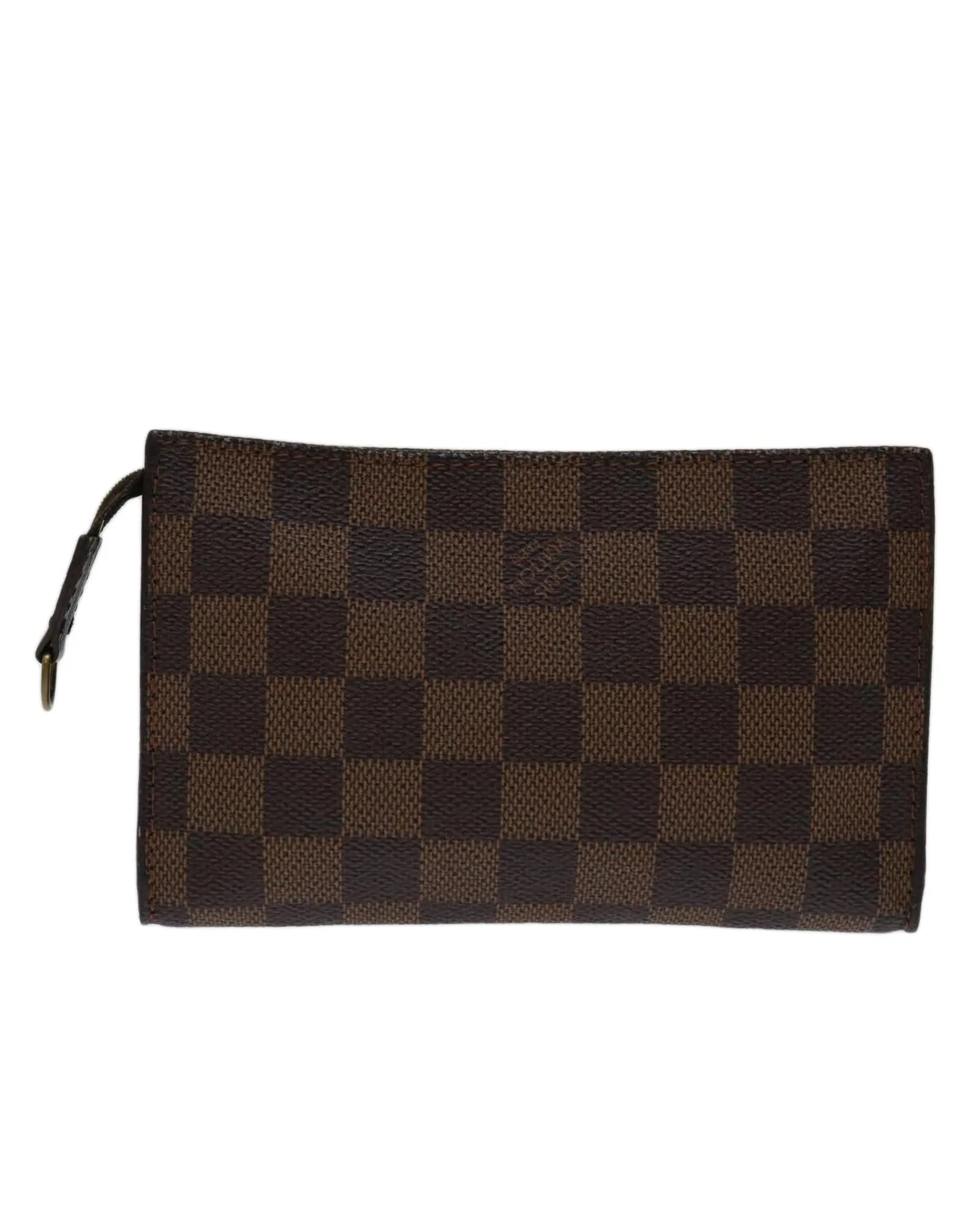 Durable Damier Ebene Canvas Pouch with Accessories - France