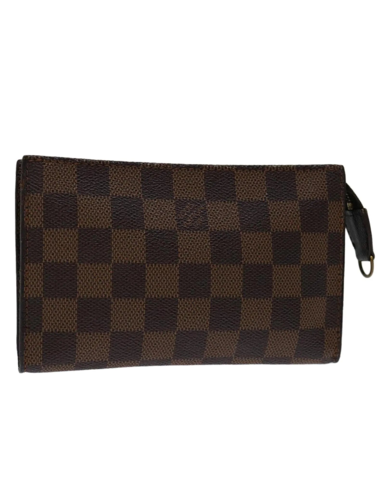 Durable Damier Ebene Canvas Pouch with Accessories - France