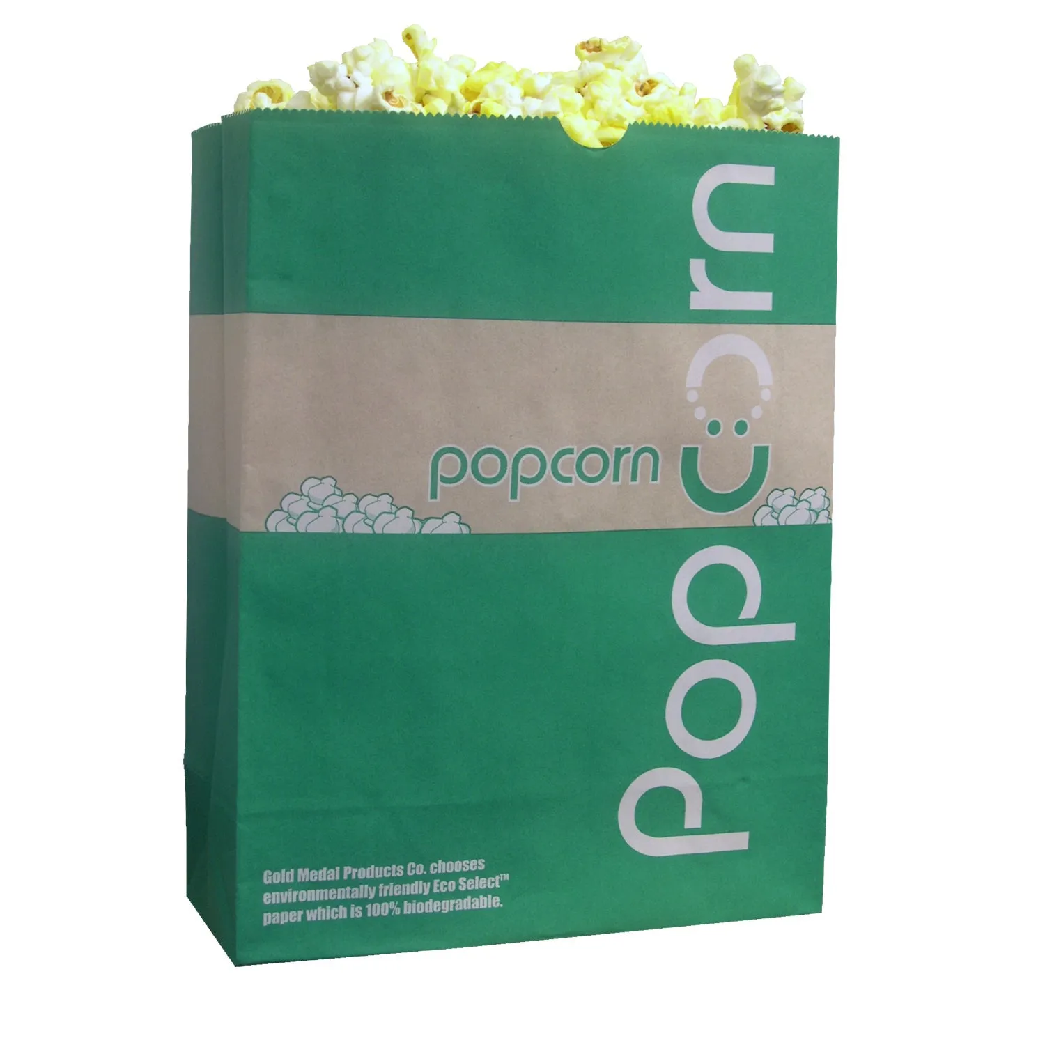 EcoSelect® Laminated Popcorn Bags, Green - 130oz.