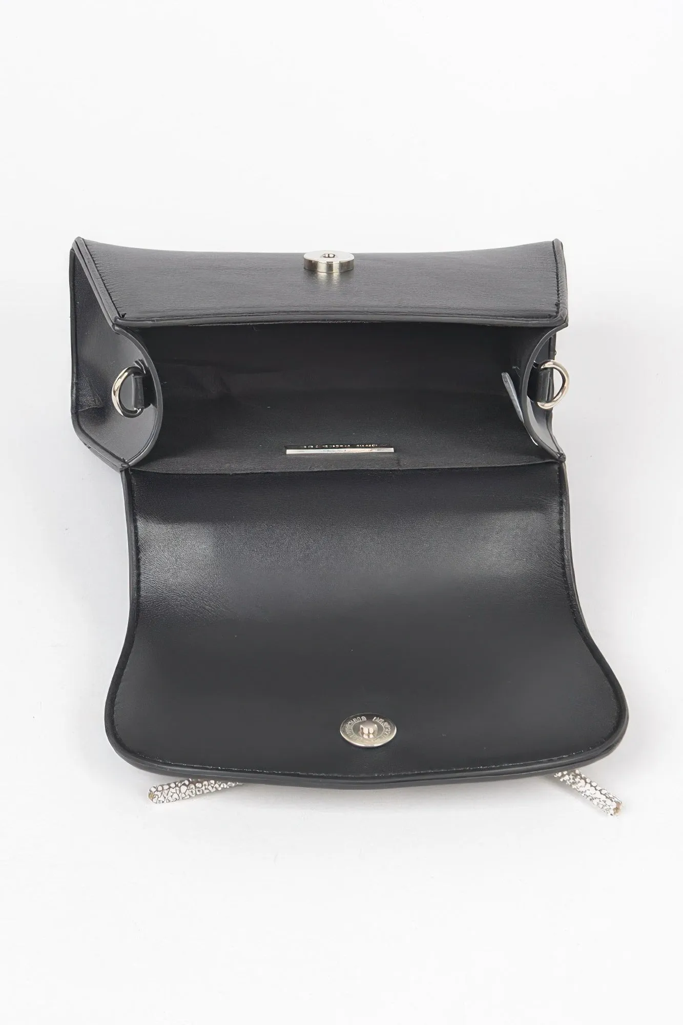 Faux Leather Top Handle Clutch