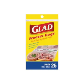 Glad Freezer Bags Large 330x420mm 25pack