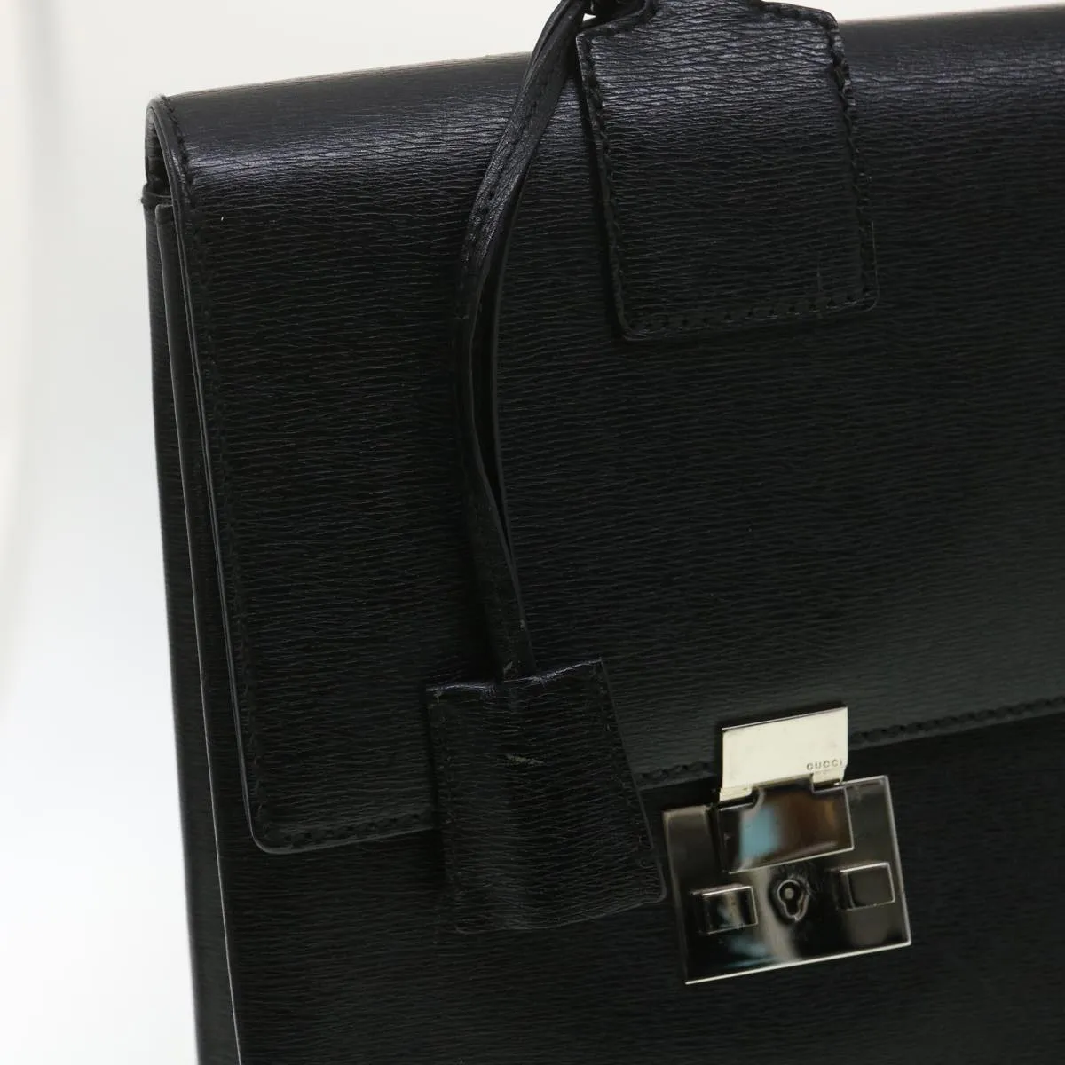 GUCCI Briefcase Leather Black  ar8370