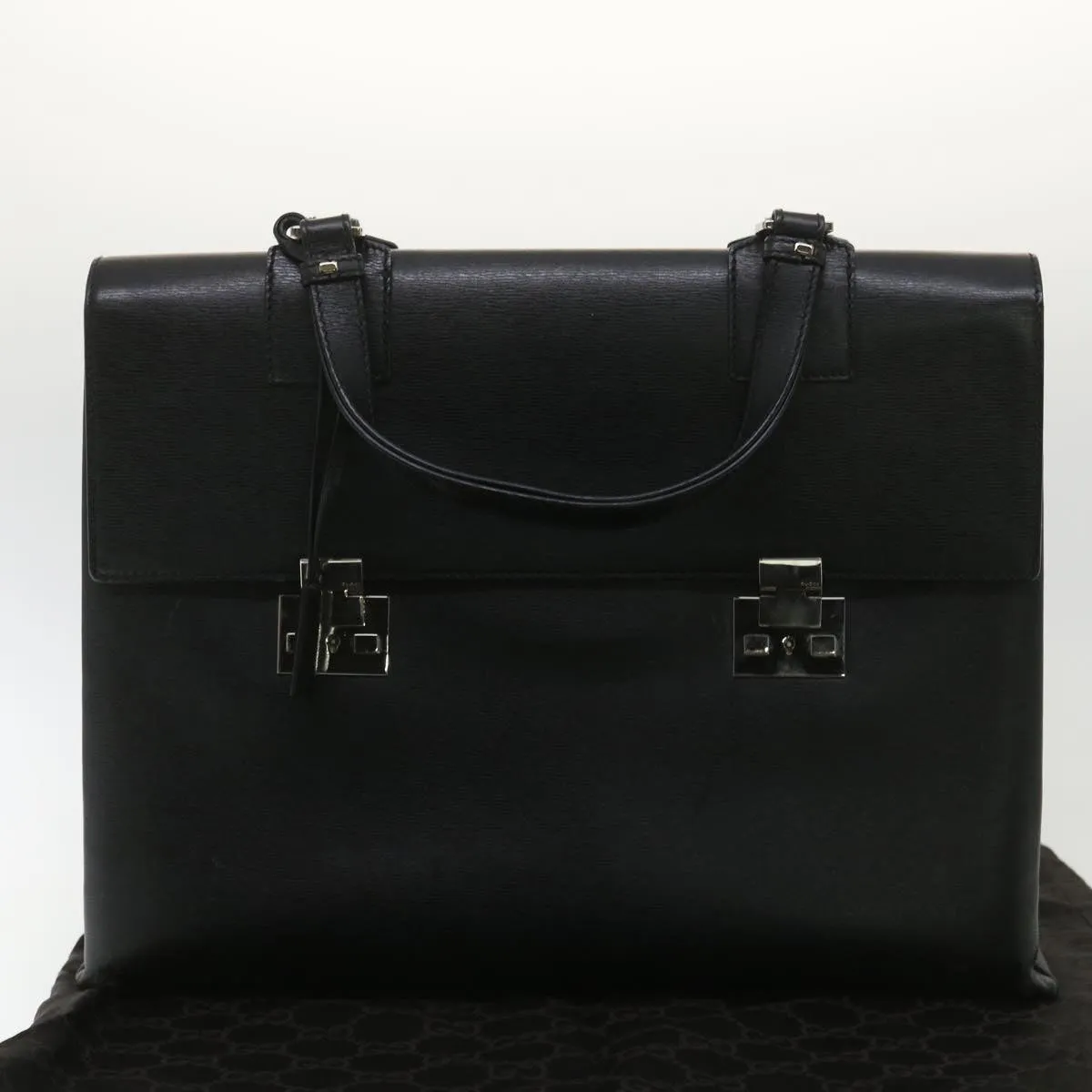 GUCCI Briefcase Leather Black  ar8370