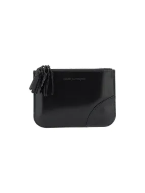 Multi Zip Leather Clutch Bag