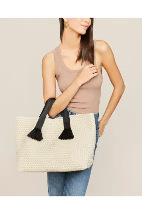 NAGHEDI Tulum Large Woven Tote Bag SN0193 | Moon (Solid)