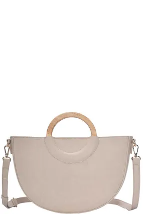 Stylish Semi Circle Modern Satchel With Long Strap