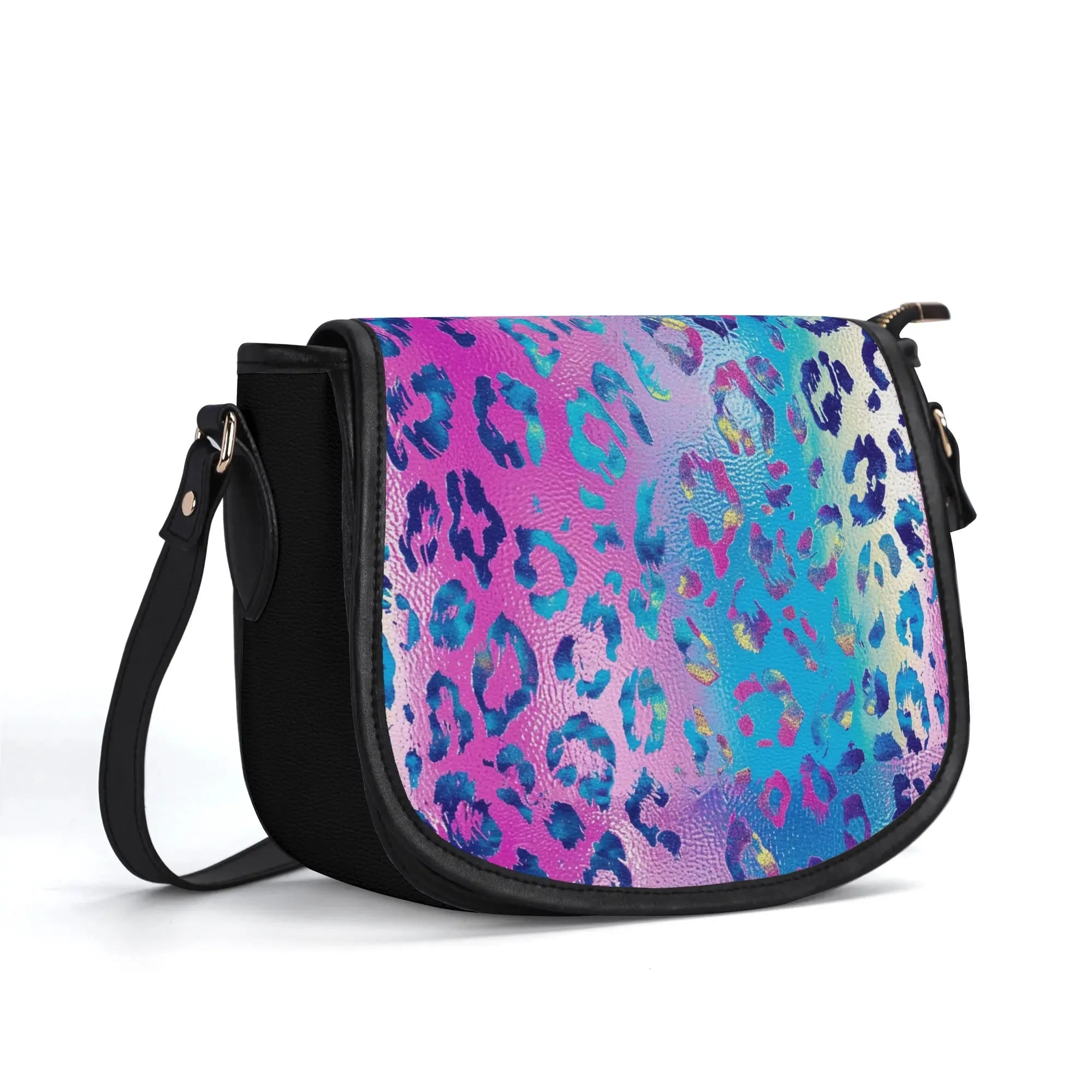 The Pock-It Saddle Handbag - Funky Leopard