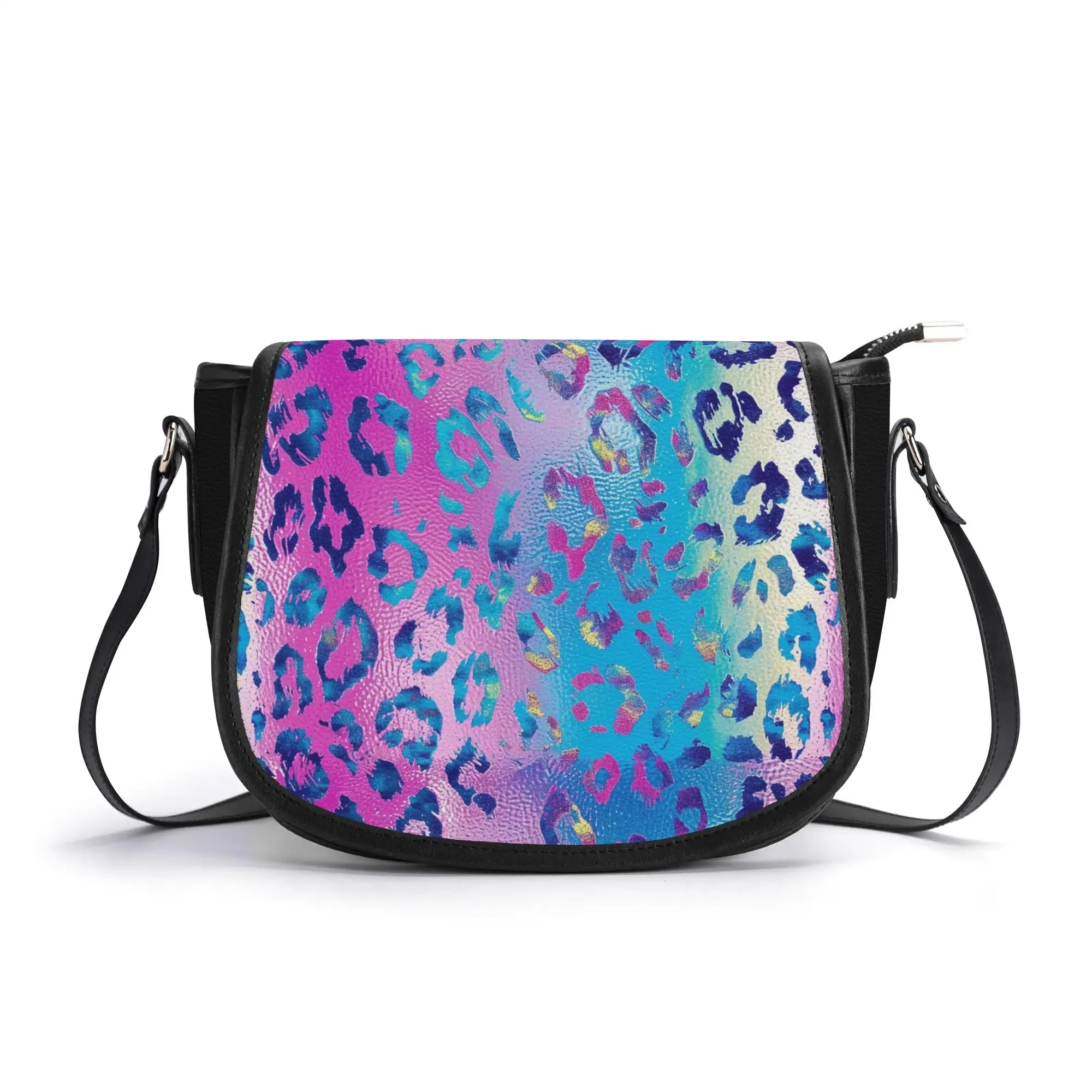 The Pock-It Saddle Handbag - Funky Leopard