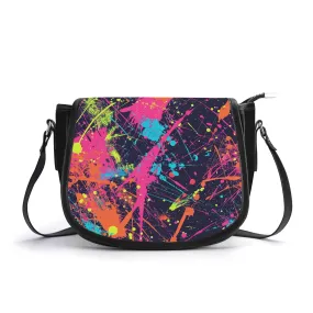 The Pock-It Saddle Handbag - Paint Splat