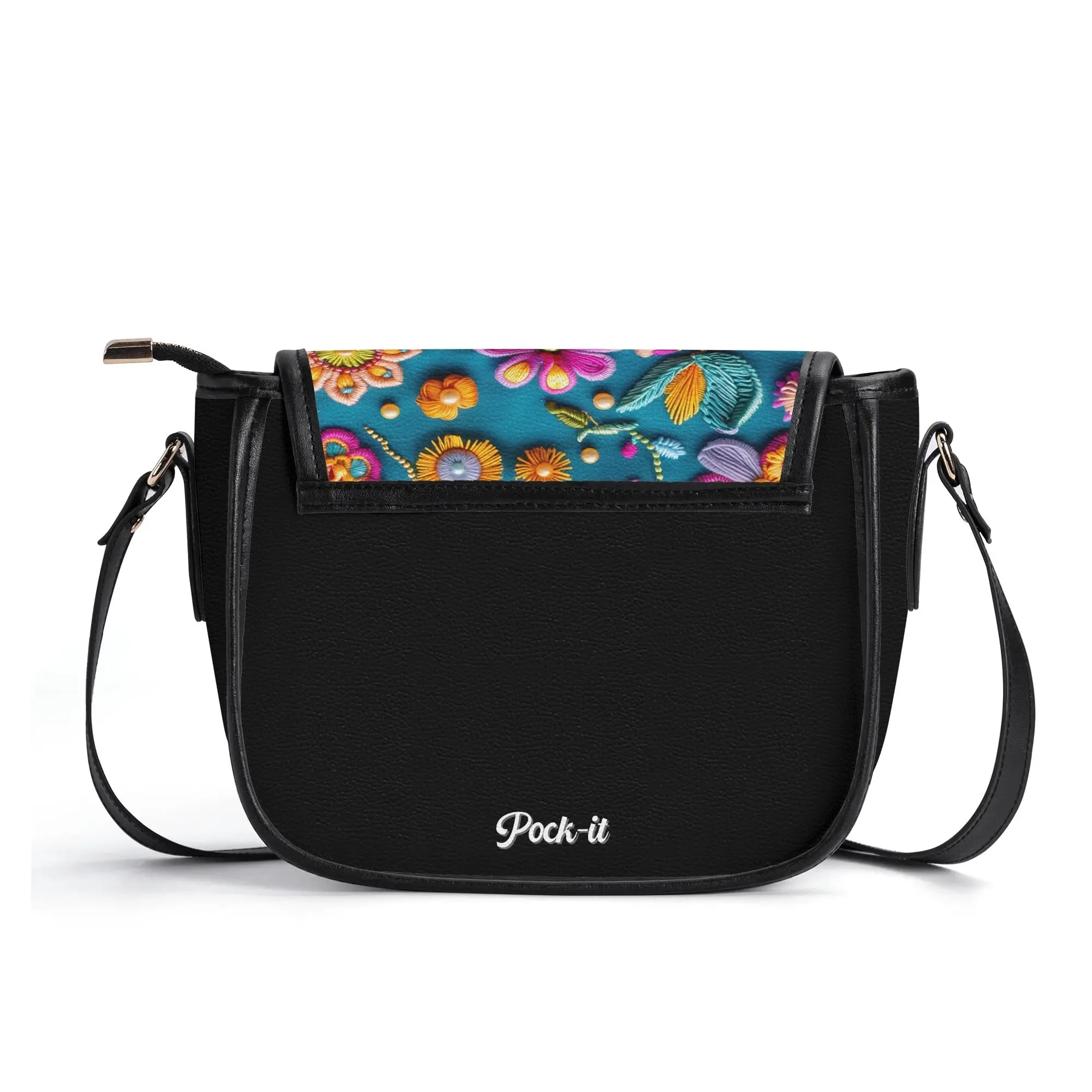 The Pock-It Saddle Handbag - Petal Pop