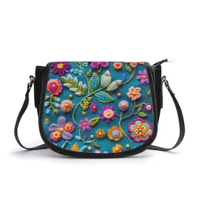 The Pock-It Saddle Handbag - Petal Pop