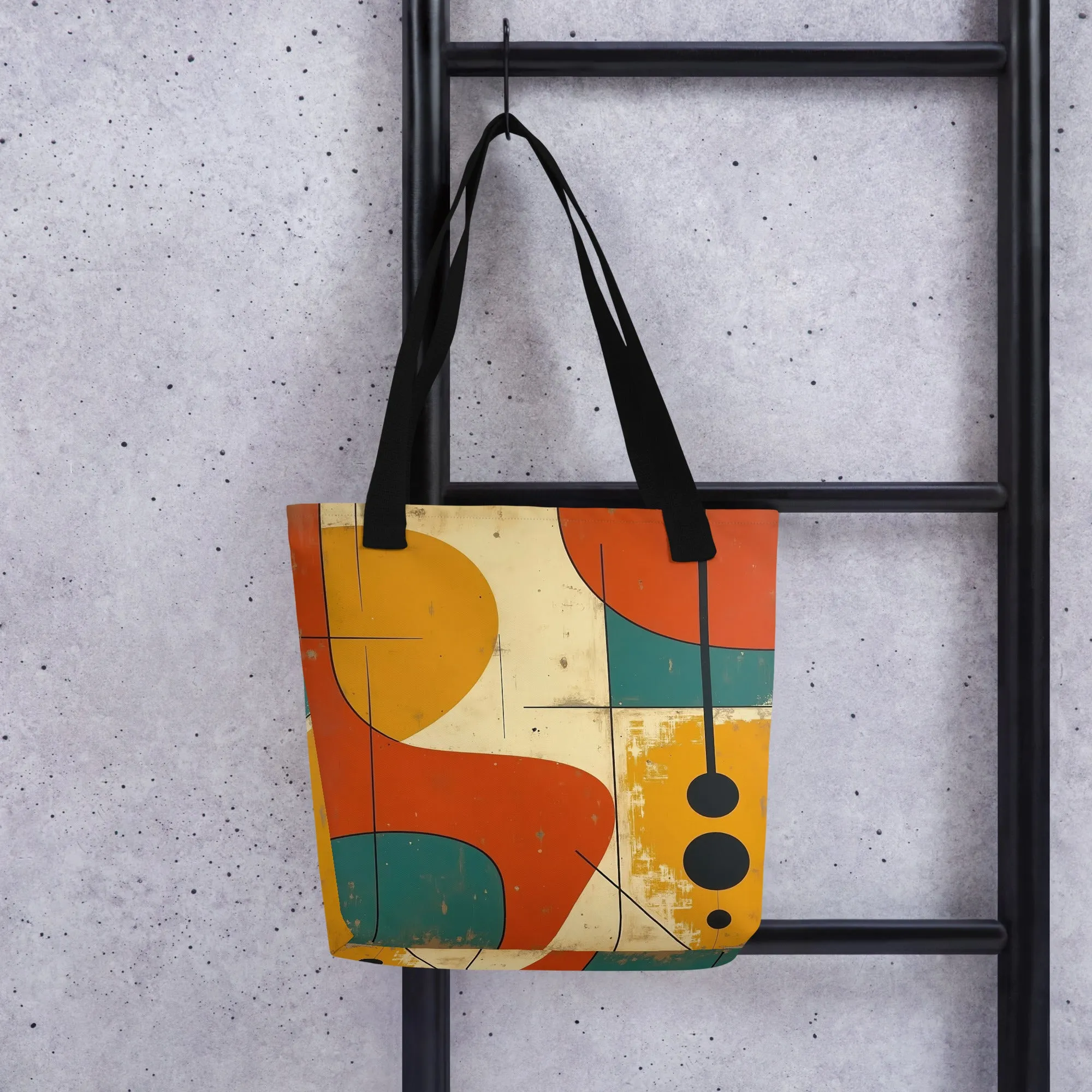 Vibrant Retro Geometric Expression | Vintage, Tote bag